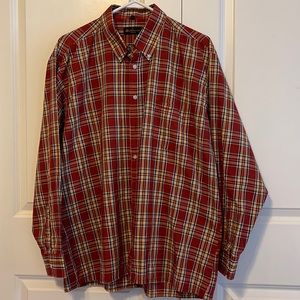 Ben Sherman red plaid button down Size 17 1/2